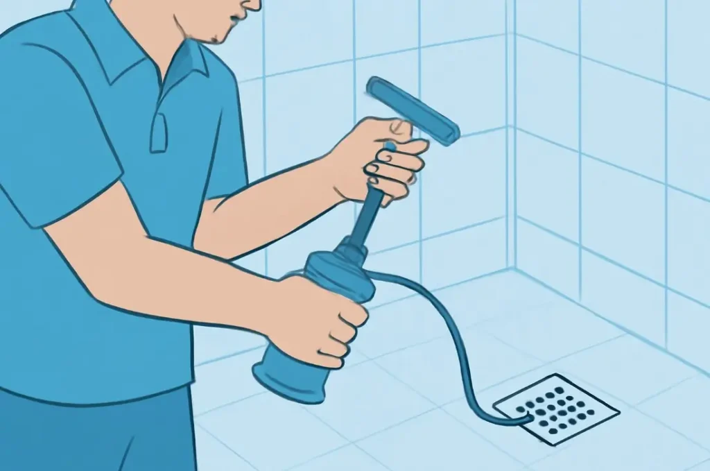 Snaking Shower Drain