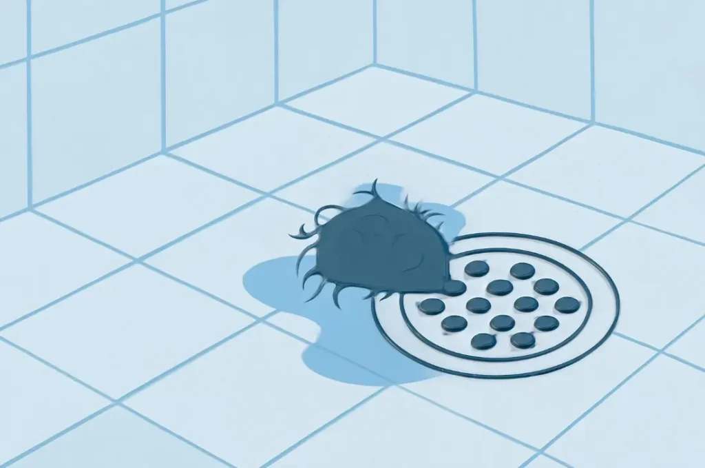 shower drain clogged