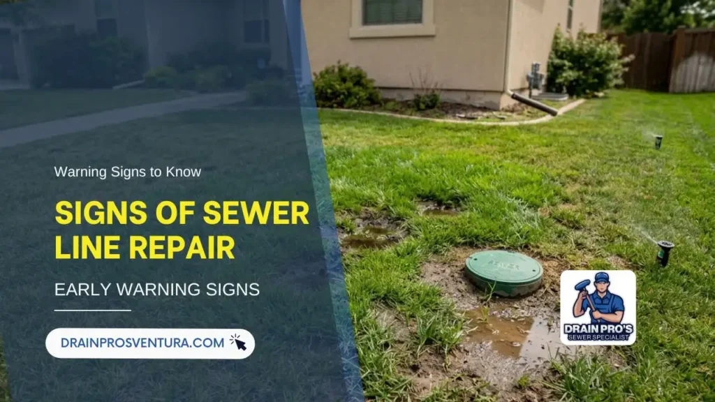 signs sewer line repair