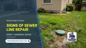 signs sewer line repair