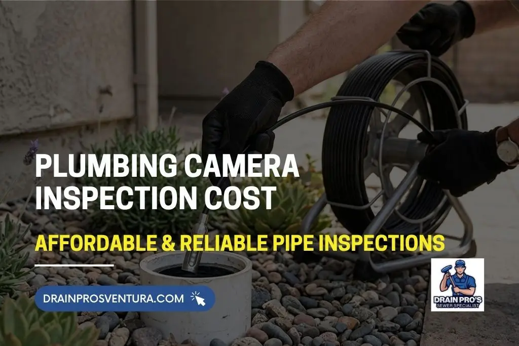Professional plumber conducting a camera inspection to determine repair costs.