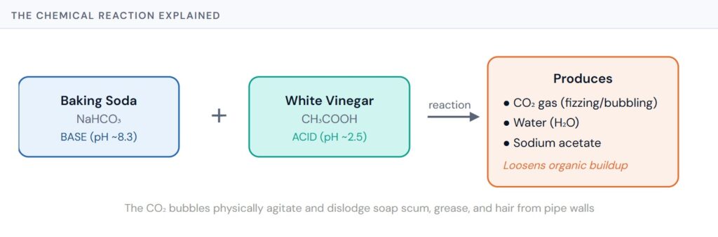 Baking soda and vinegar chemical reaction explained