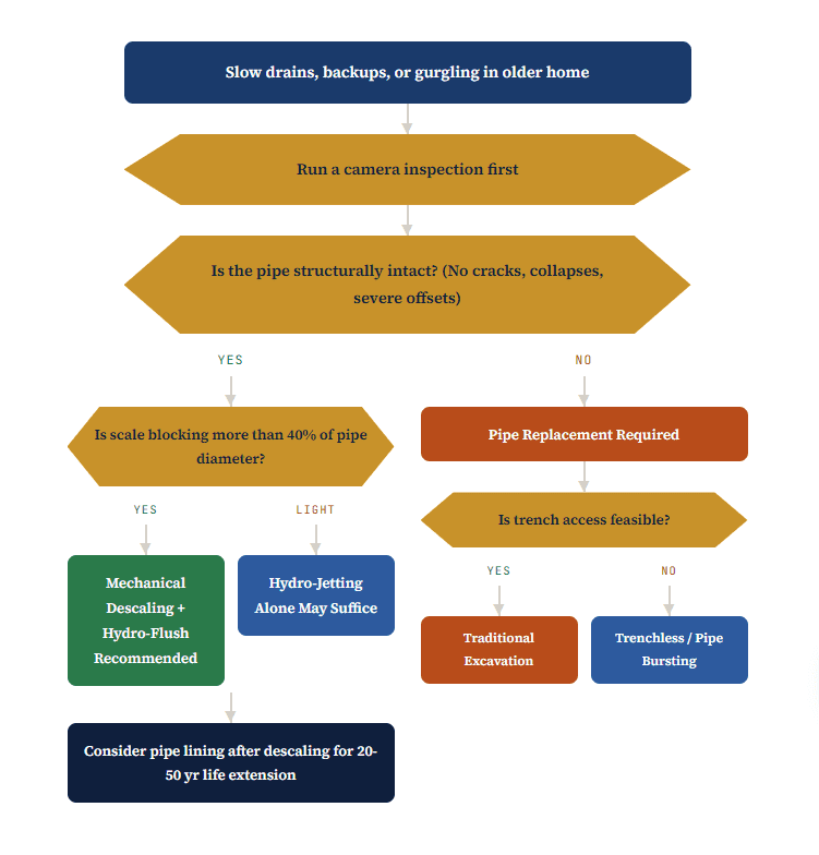 Descaling vs Replacement - Decision Flowchart