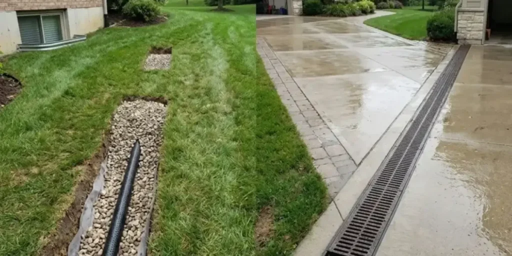 channel drain vs french drain