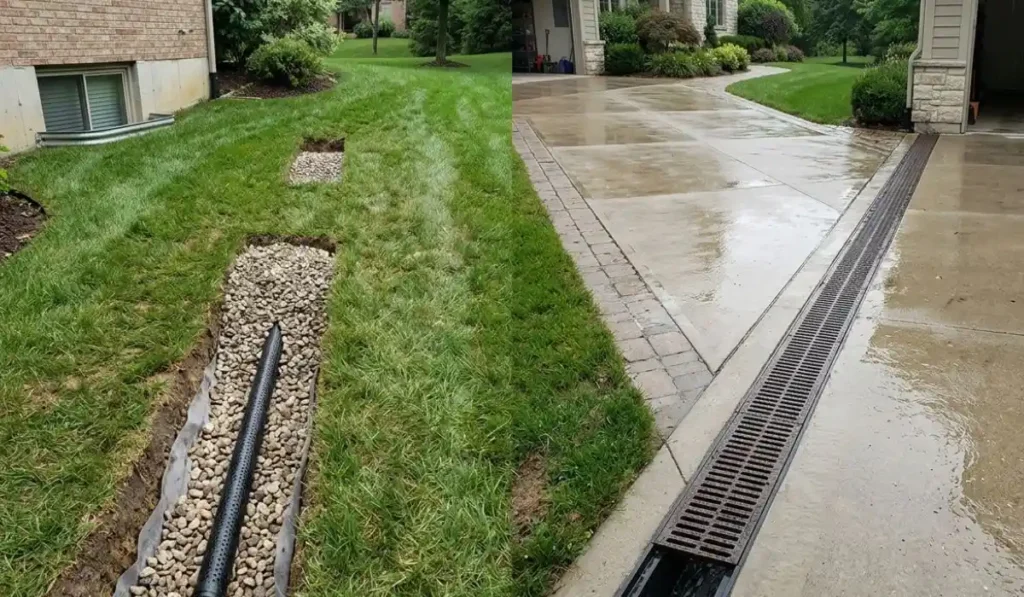 channel drain vs french drain