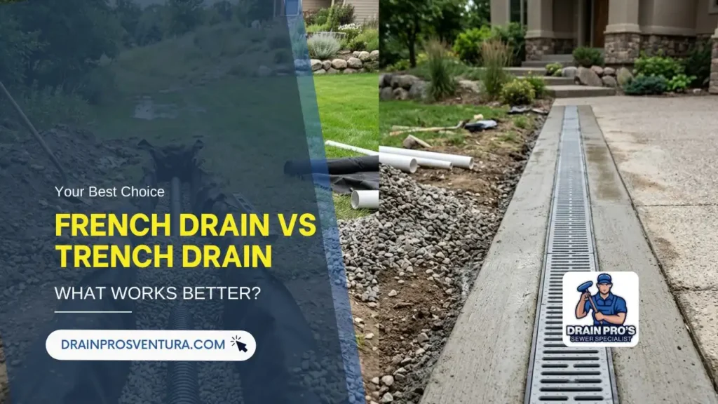 french drain vs trench drain