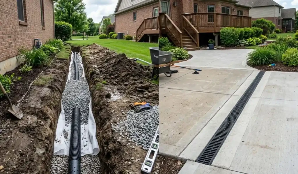 french trench drain