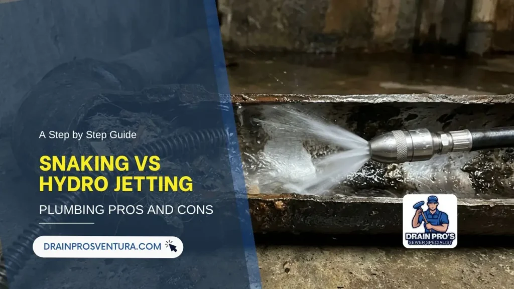 snaking vs hydro jetting plumbing pros cons
