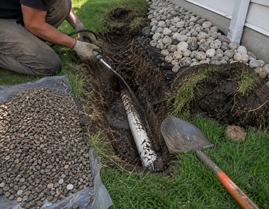 French drain repair service