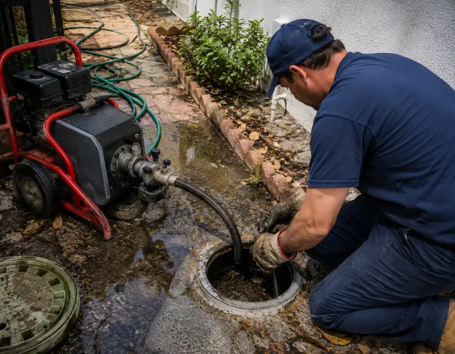Outdoor Drain Cleaning Service