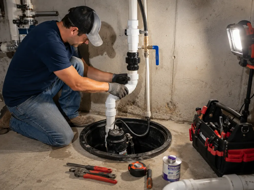 Sewer Ejector Pump Installation
