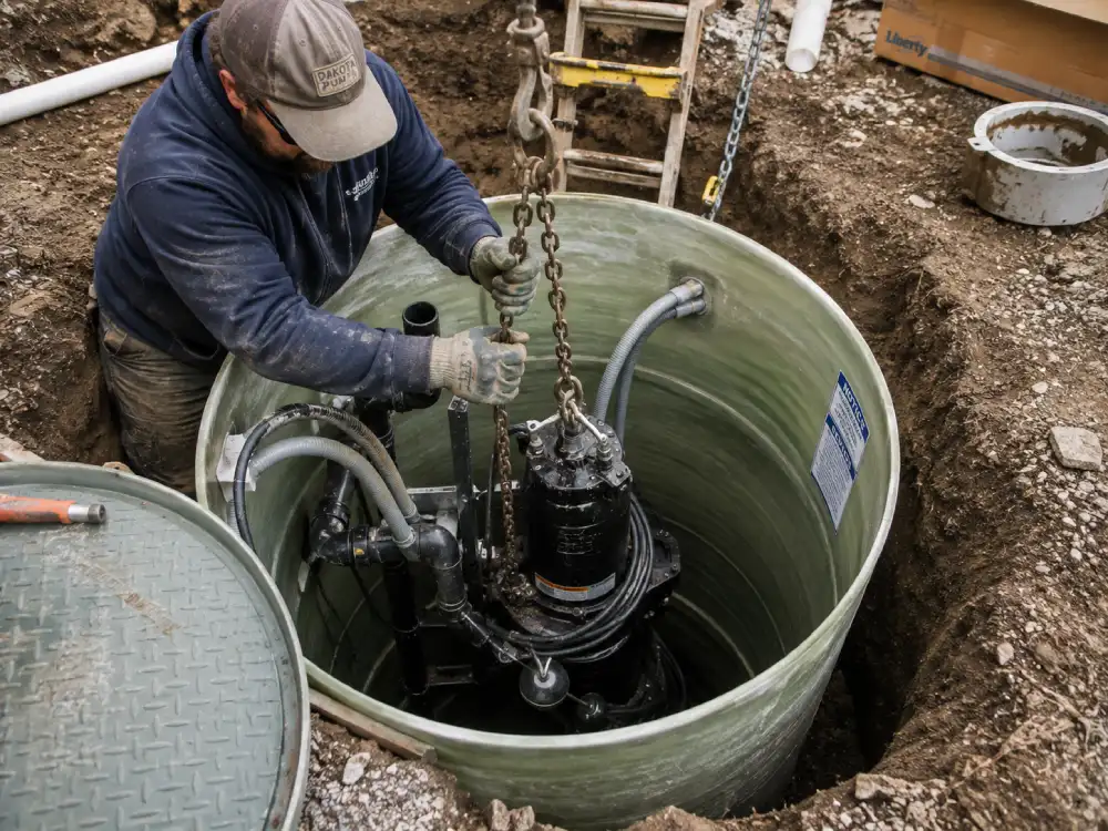 Sewer Grinder Pump Installation