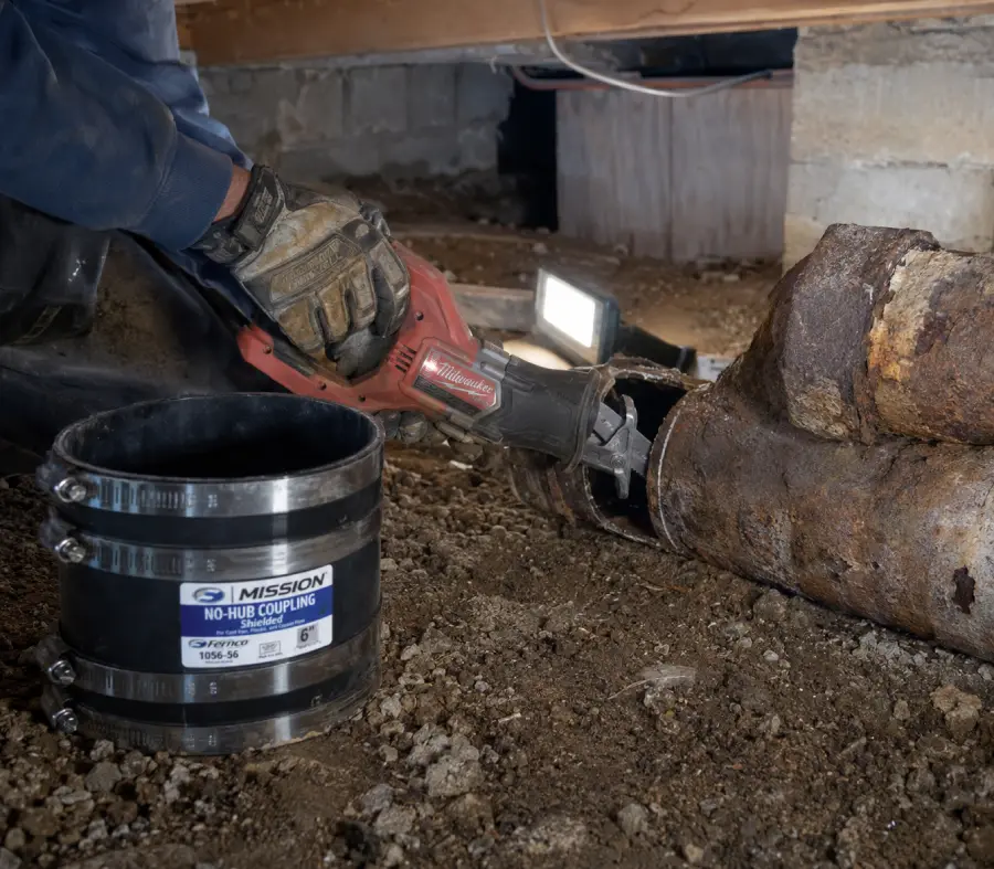 cast iron drain repair