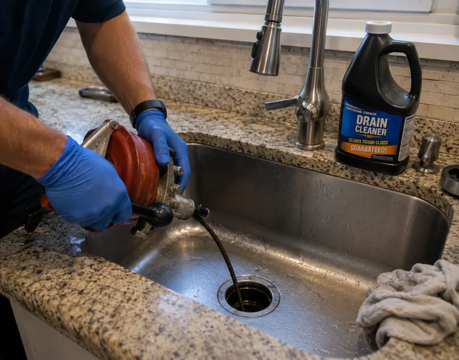 kitchen drain cleaning service