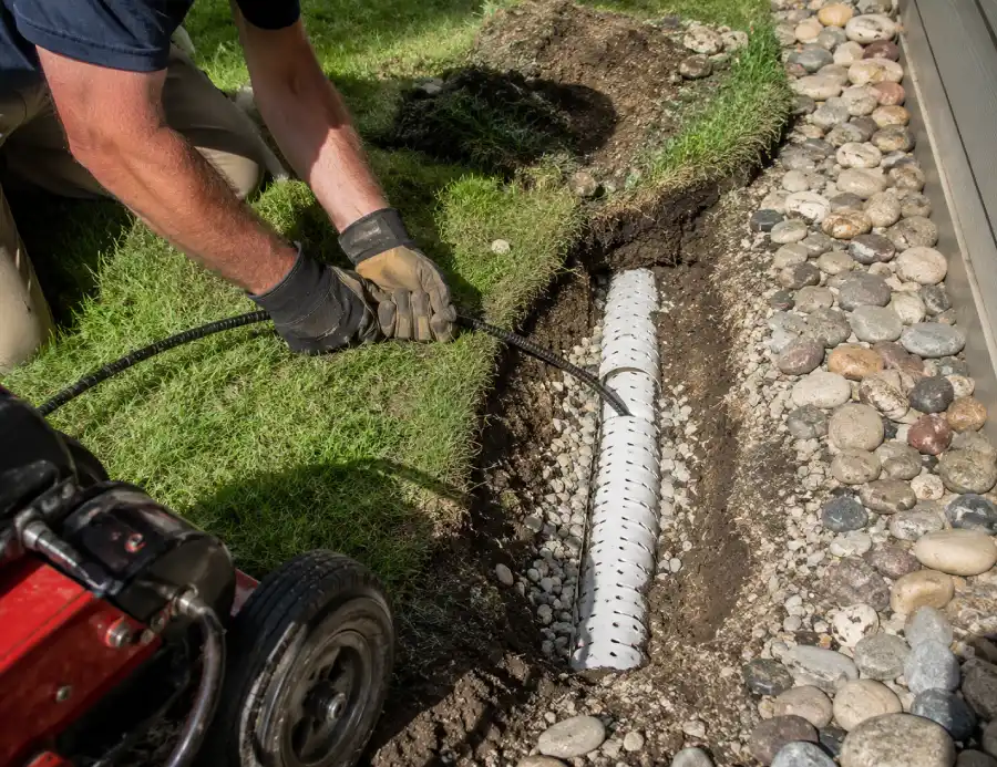 professional French drain cleaning service