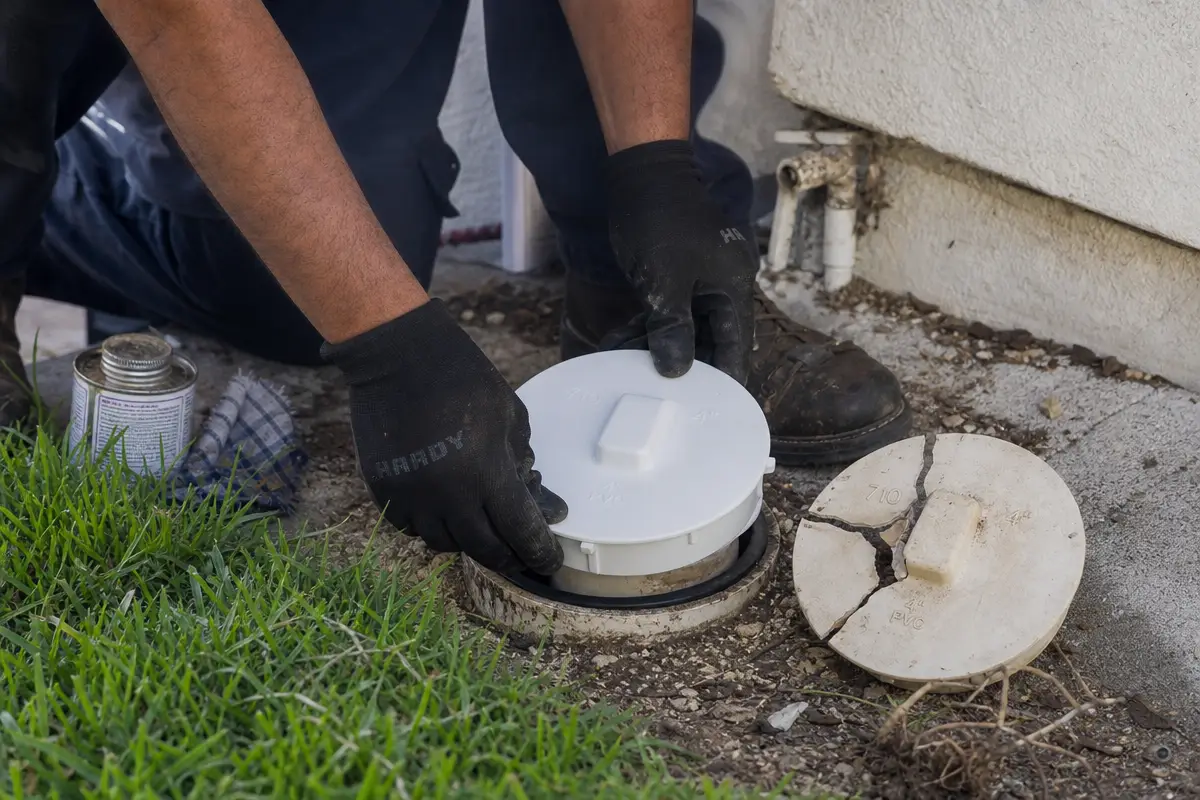 sewer cleanout cap replacement