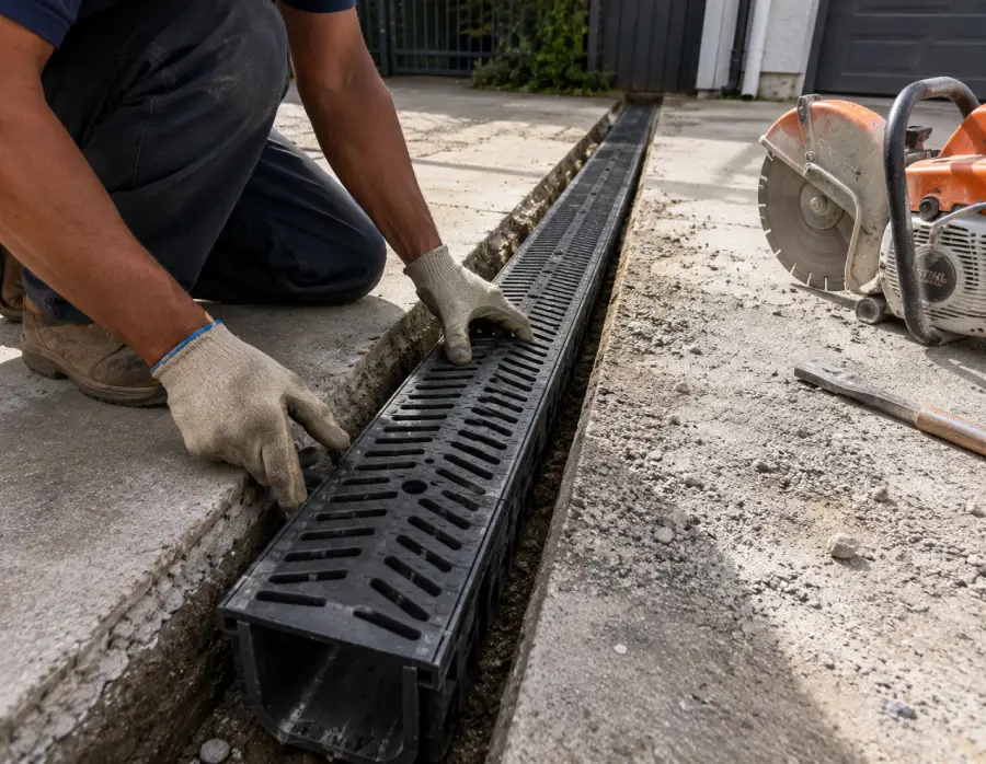 trench drain installation
