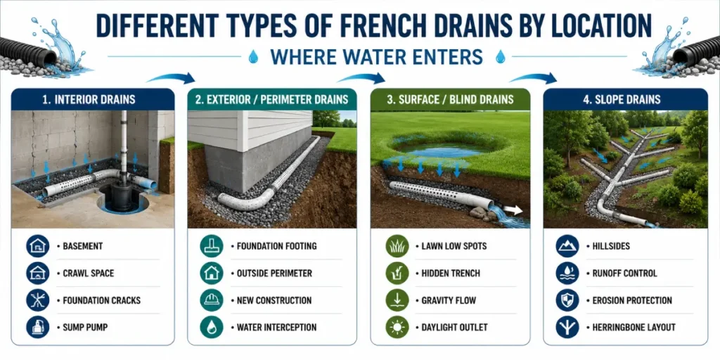 what type of gravel for french drain