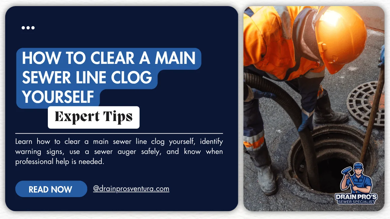 how to clear a main sewer line clog yourself